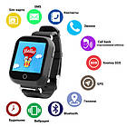 Смарт-годинник дитячі Q100 з GPS, чорні, фото 5
