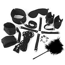 Набір БДСМ Art of Sex — Soft Touch BDSM Set, 9 предметів, Чорний, фото 4