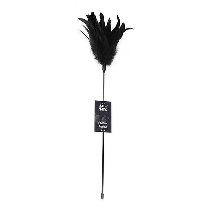 Щікання чорна Art of Sex — Feather Paddle, перо молодого півня, фото 3