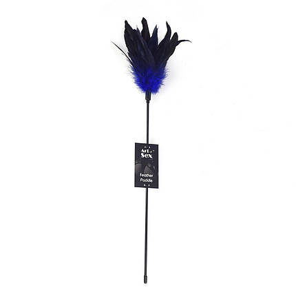 Щікання синє Art of Sex — Feather Paddle, перо молодого півня, фото 3