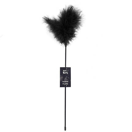 Щікання чорна Art of Sex — Feather Paddle, перо молодого індичка, фото 3