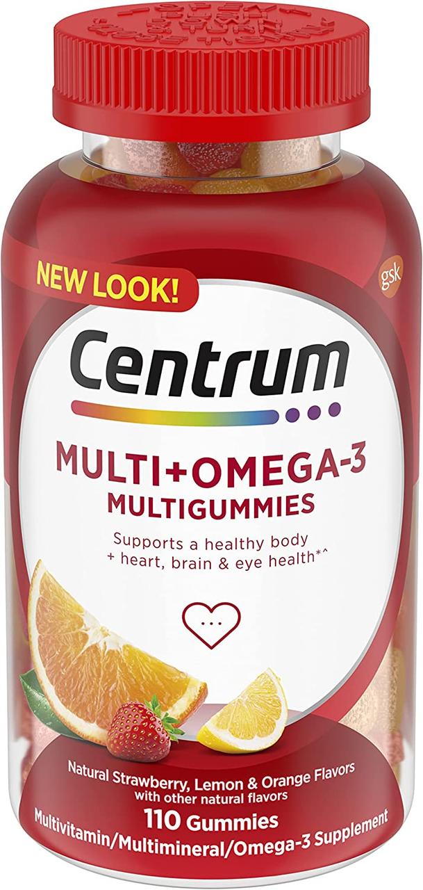 Мультивітамінний жувальний комплекс Centrum для дорослих з Омега-3, 110 ш.