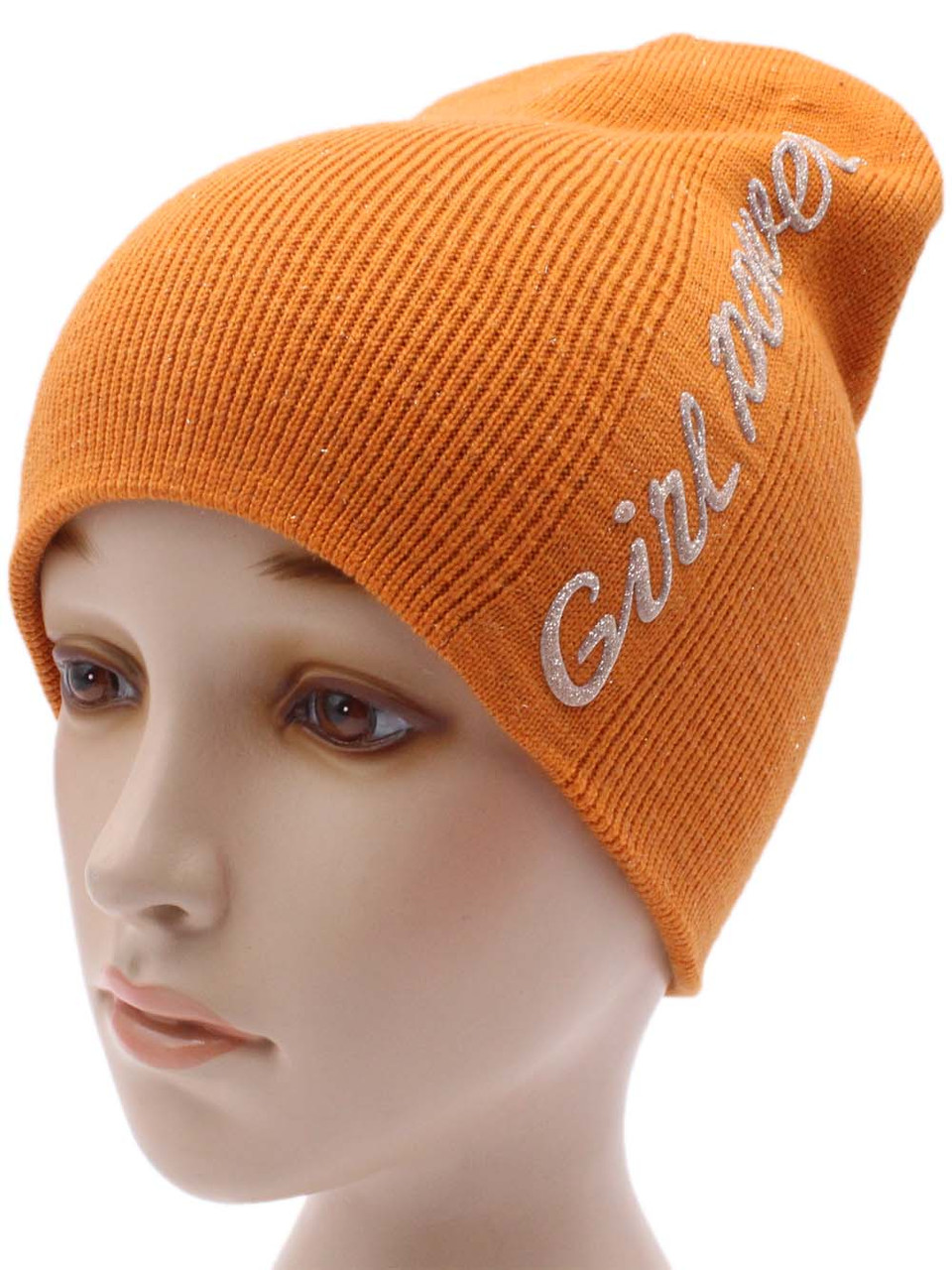 Шапка в'язана жіноча "Хрусталь" гірчиця 907158-4, фото 1