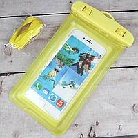 Защитный водонепроницаемый чехол для телефона и документов Желтый (Настоящие фото)