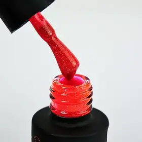 Гель-лак для нігтів NailApex №480 червоно-малиновий світловідбиваючий, 10 мл