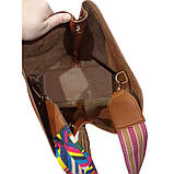 Сумка жіноча коричнева 2 в 1, фото 5