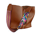 Сумка жіноча коричнева 2 в 1, фото 3