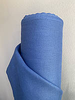 Синяя льняная костюмная ткань, 100% лен, цвет 131/369