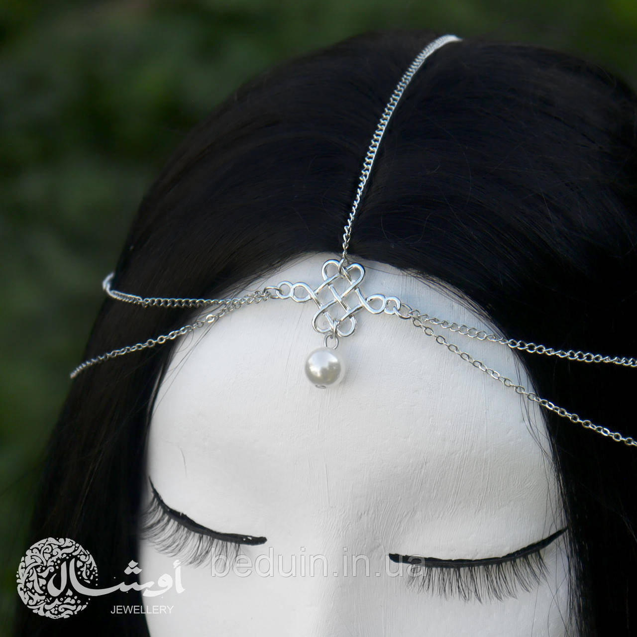 Прикраса на голову Тіара "Перлина" — Срібло No25, фото 1