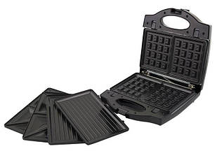 Сендвичница ростер бутербродниця тостер 3 в 1 Esperanza PORTABELLA EKT006K Black