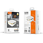 Адаптер мережевий Ldnio A6704, 6USB, QC3.0, 7A, 35W, білий, фото 7