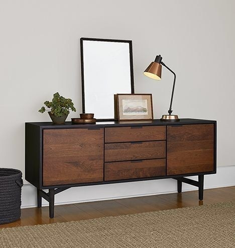 Комод дерев'яний темний у сучасному стилі лофт "К-17" 1600х450х850 мм, фото 1