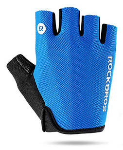 Спортивні літні рукавички вело Rockbros Glove S106 L Blue