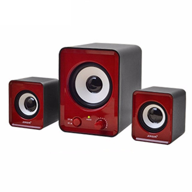 Колонки для ПК комп'ютерні колонки 2.1 Mini IS-12 Red