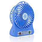 Міні вентилятор mini fan XSFS-01 з акумулятором 18650 Blue, фото 2