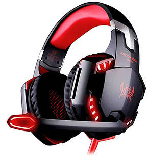 Навушники ігрові Kotion Each G2000 LED з мікрофоном, червоні