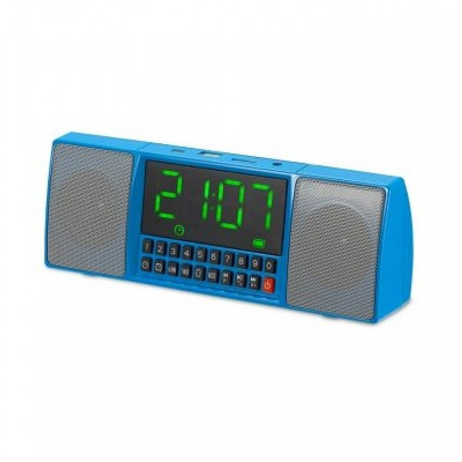 Портативна колонка MP3 годинник WS-1515 bluetooth Blue