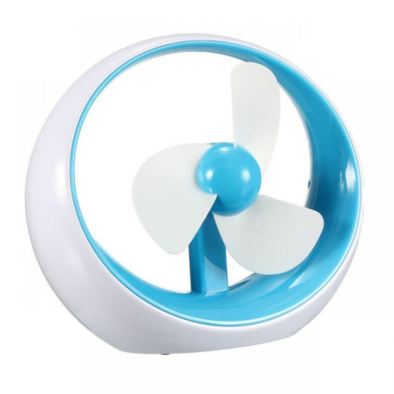 Настільний вентилятор USB батарейки DR-2013 Blue