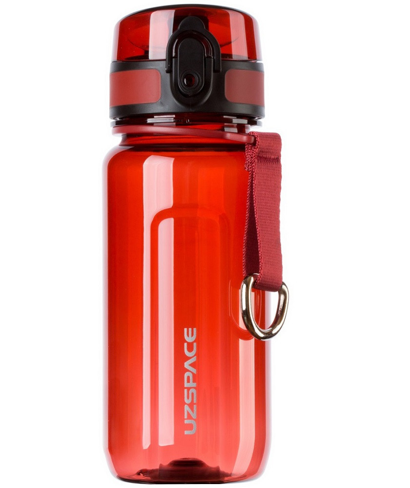 Пляшка для води UZSPACE 6017 Twisted 350 мл, червона, фото 1
