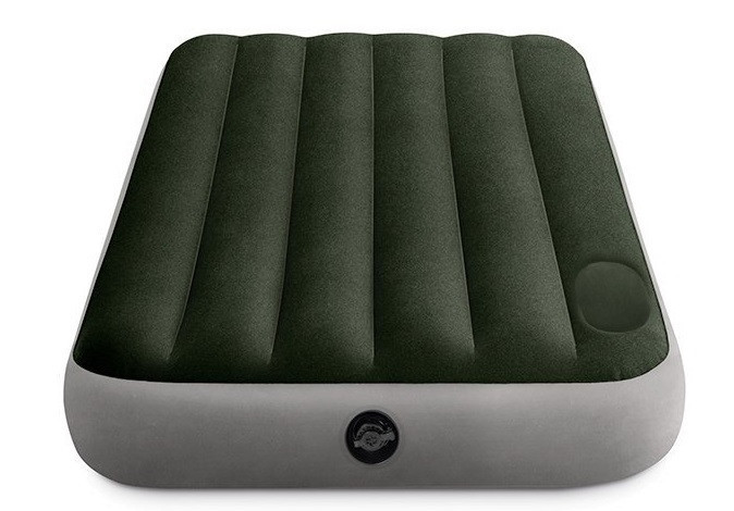 Матрас надувной одноместный Intex 64761 99x191x25см, зеленый, фото 1