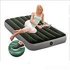 Матрас надувной одноместный Intex 64761 99x191x25см, зеленый, фото 5