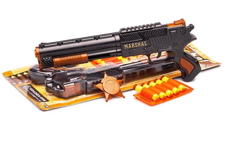 Игрушечный дробовик "Marshal" Golden Gun с мягкими пулями 915 G-Rich, фото 1
