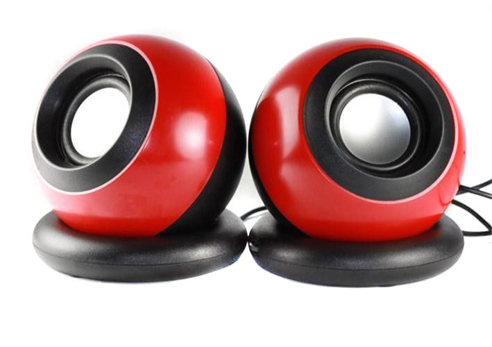 Колонки для ПК SPS D008 комп'ютерні колонки USB Red