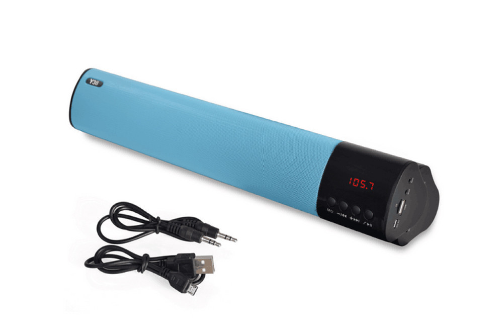 Портативна bluetooth колонка MP3 плеєр Y38 Bass Blue