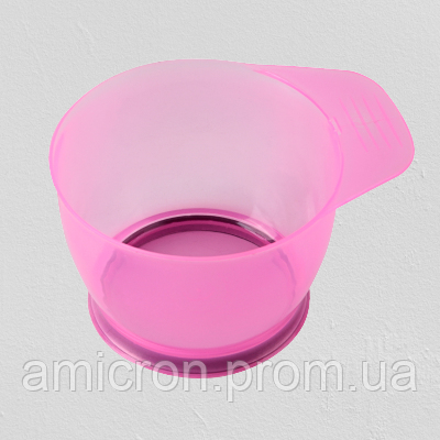 Парикмахерская мисочка розовая с резиновой подставкой - фото 1 - id-p1686374629