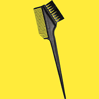 Парикмахерская кисточка с расчёской для окрашивания волос