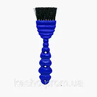 Профессиональная парикмахерская нескользящая кисть синяя с черной волнистой щетиной для окрашивания волос