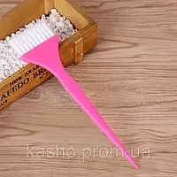 Профессиональная парикмахерская кисть розовая с белой щетиной для окрашивания волос