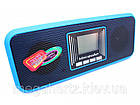 Портативна MP3 колонка USB плеєр FM AT-8860 Blue, фото 3