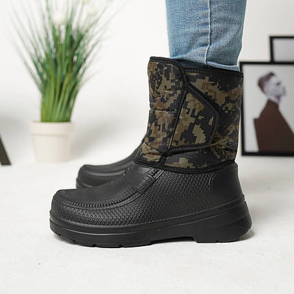 Чоловічі чоботи на зиму в піксельний принт, фото 1
