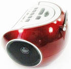 Бумбокс колонка караоке годинник MP3 Golon RX 656Q Red, фото 4