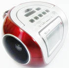 Бумбокс колонка караоке годинник MP3 Golon RX 656Q Red, фото 5