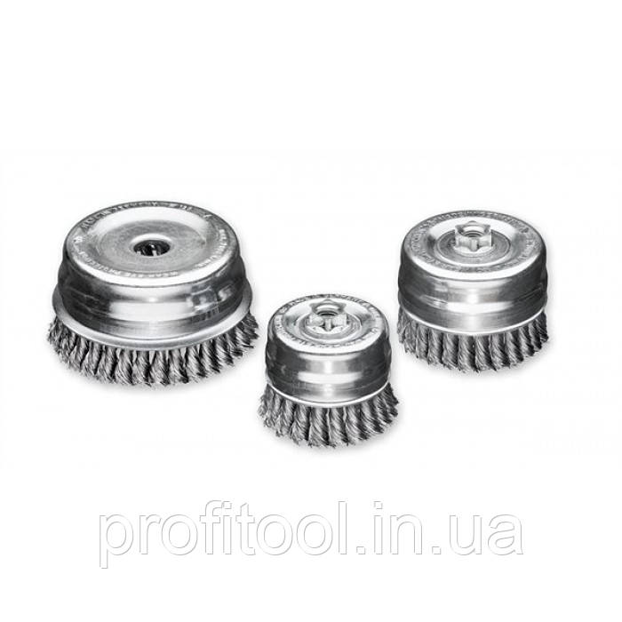 Щітка чашкова 100хМ14х2.0; сталевий дріт 0.5 мм; Z26 джгутів; 9000 об/хв (4862170V), фото 1