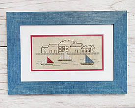 Картина вишита хрестиком, ручна вишивка "Літні замальовки"