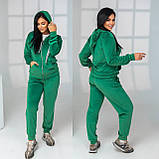 Жіночий велюровий спортивний костюм на змійці батал, фото 5