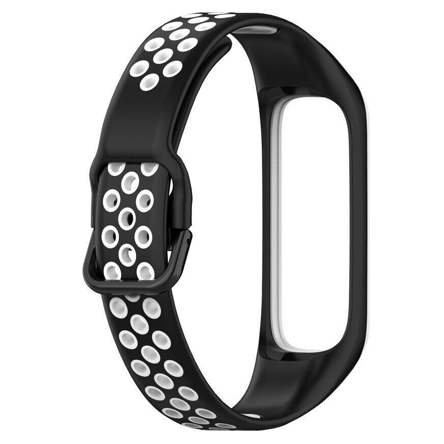 Ремінець Double Color Silicone Band для Samsung Galaxy Fit2 SM-R220 Black / White