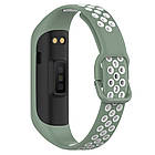 Ремінець Double Color Silicone Band для Samsung Galaxy Fit2 SM-R220 Light Green / White, фото 5