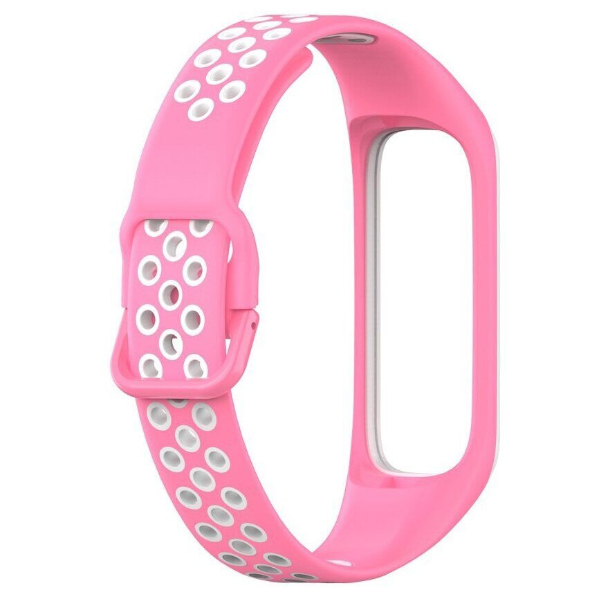 Ремінець Double Color Silicone Band для Samsung Galaxy Fit2 SM-R220 Pink / White