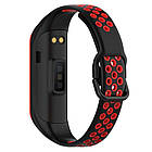 Ремінець Double Color Silicone Band для Samsung Galaxy Fit2 SM-R220 Black / Red, фото 5