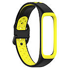 Ремінець Double Color Silicone Band для Samsung Galaxy Fit2 SM-R220 Black / Yellow, фото 3