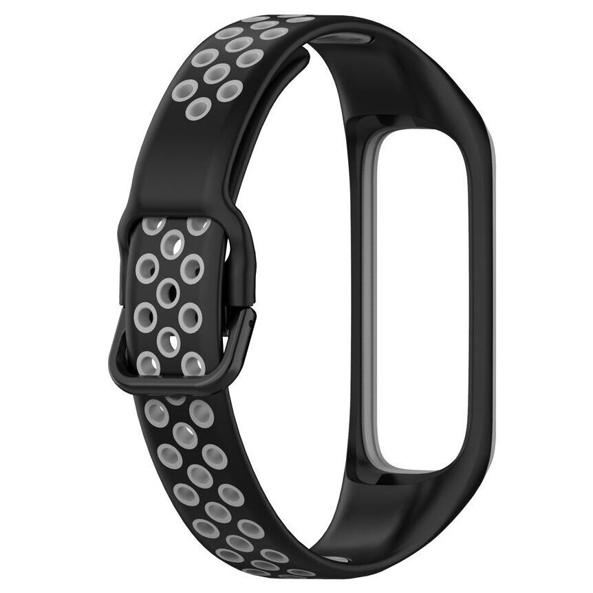 Ремінець Double Color Silicone Band для Samsung Galaxy Fit2 SM-R220 Black / Grey