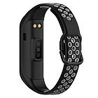 Ремінець Double Color Silicone Band для Samsung Galaxy Fit2 SM-R220 Black / Grey, фото 4
