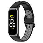 Ремінець Double Color Silicone Band для Samsung Galaxy Fit2 SM-R220 Black / Grey, фото 5