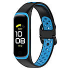 Ремінець Double Color Silicone Band для Samsung Galaxy Fit2 SM-R220 Black / Blue, фото 4