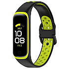 Ремінець Double Color Silicone Band для Samsung Galaxy Fit2 SM-R220 Black / Green, фото 4
