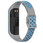 Ремінець Double Color Silicone Band для Samsung Galaxy Fit2 SM-R220 Grey / Blue, фото 5